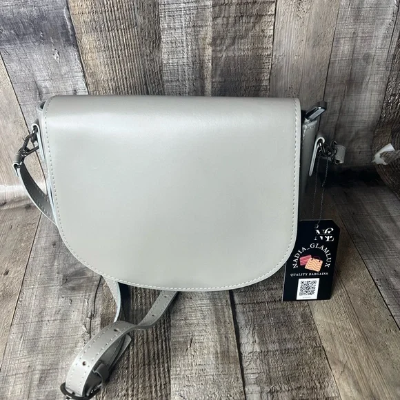 Simons Gray Real Leather Crossbody Bag - Picture 3 of 13